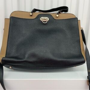 Rowallan Black and Tan Satchel Bag